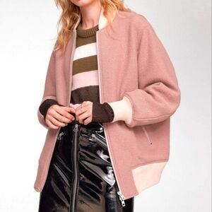 RAG & BONE Elle Wool Bomber Jacket, XS